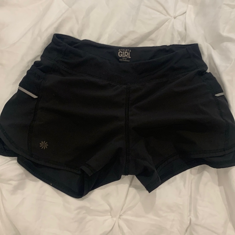 Athleta girl black 3” shorts - size large